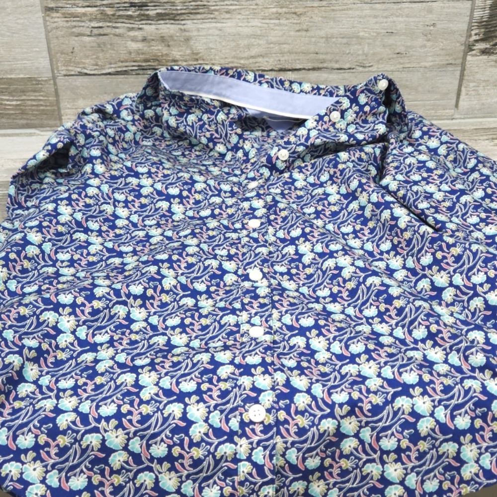 NWOT ORVIS Floral 100% Cotton Fitted Button Closure Shirt - Picture 5 of 11